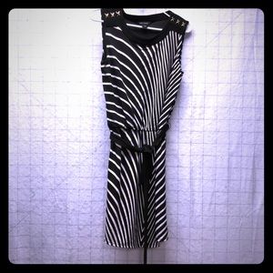 White House Black Market black & gold dress